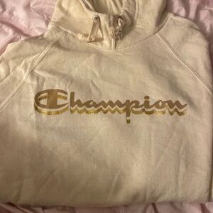Cream Colored Champion Hoodie